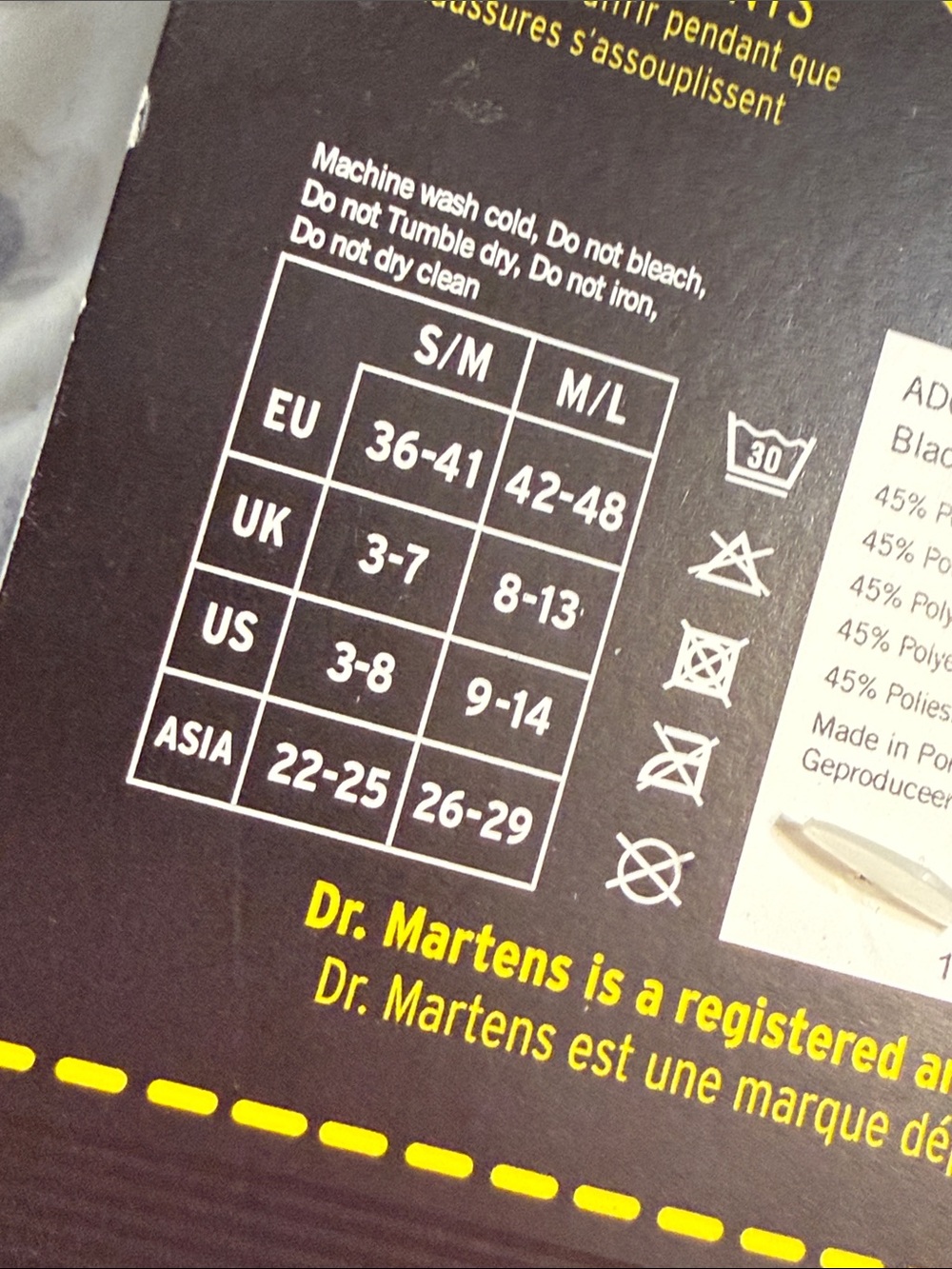 Set/3 Dr Martens socks S/M - Picture 6 of 7